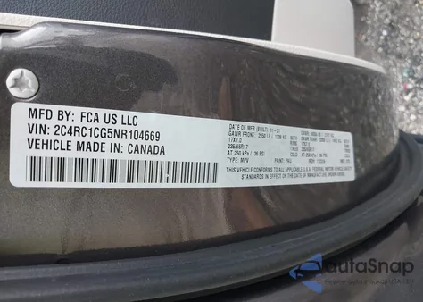2022 Chrysler Voyager Lx from USA, damaged, VIN 2C4RC1CG5NR104669